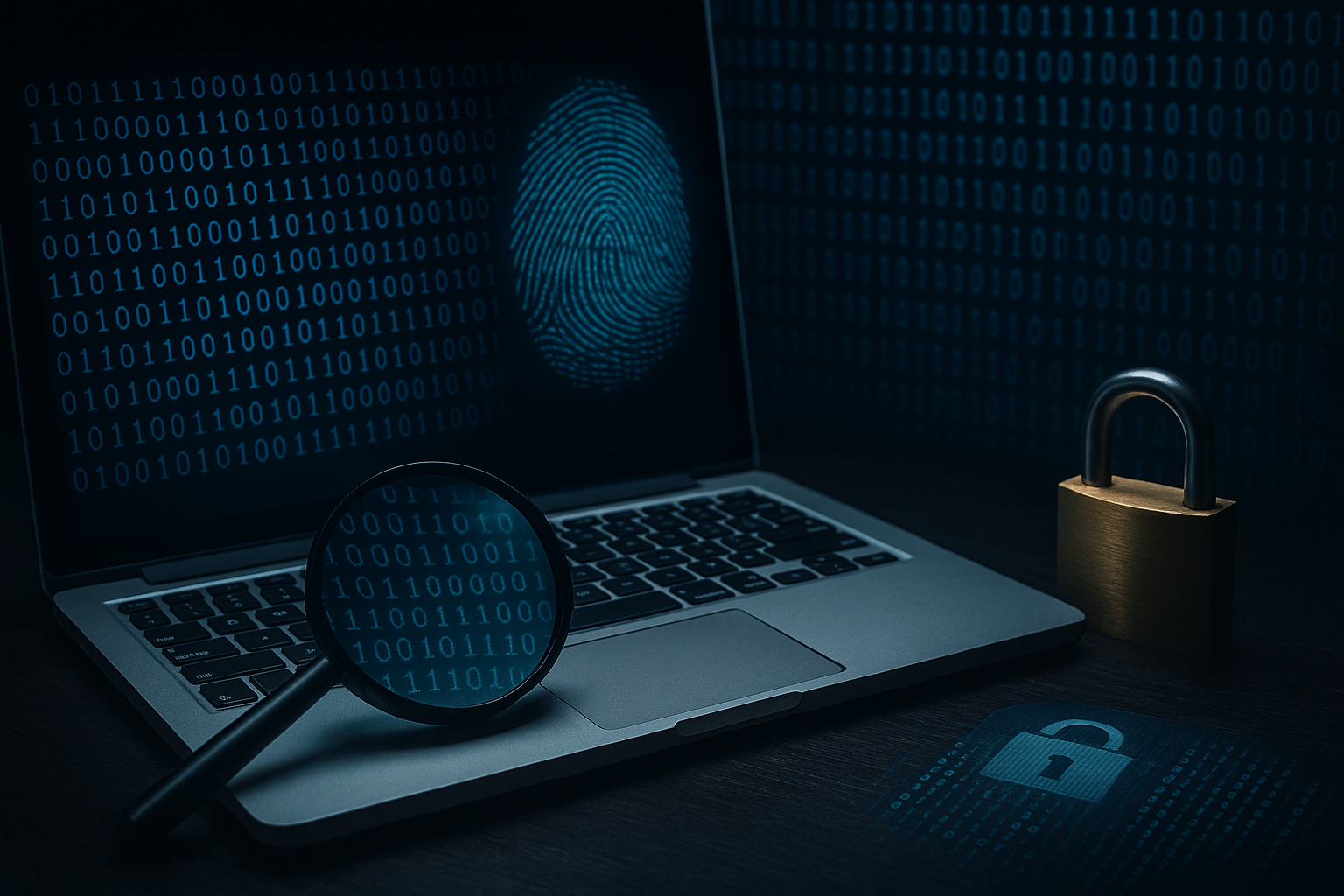 Cenário de perícia digital e tecnologia da informação.